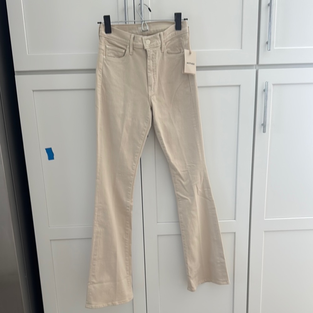 MOTHER Beige Denim Jeans